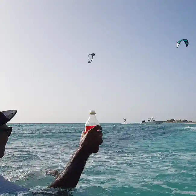 Viewing Kitesurfing at Klein Curaçao