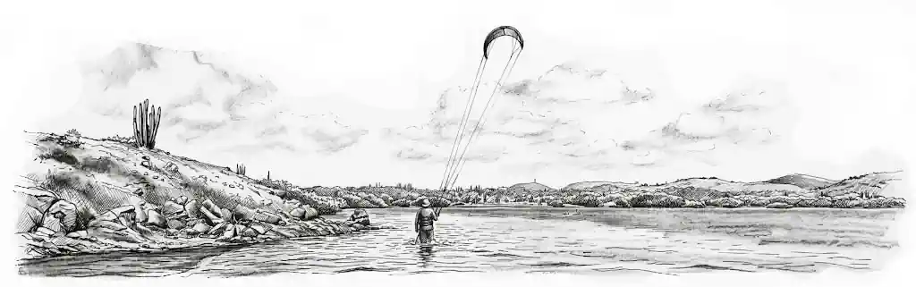 Guide 14 Impression of a quiet kitesurf spot St. Joris Bay Curaçao